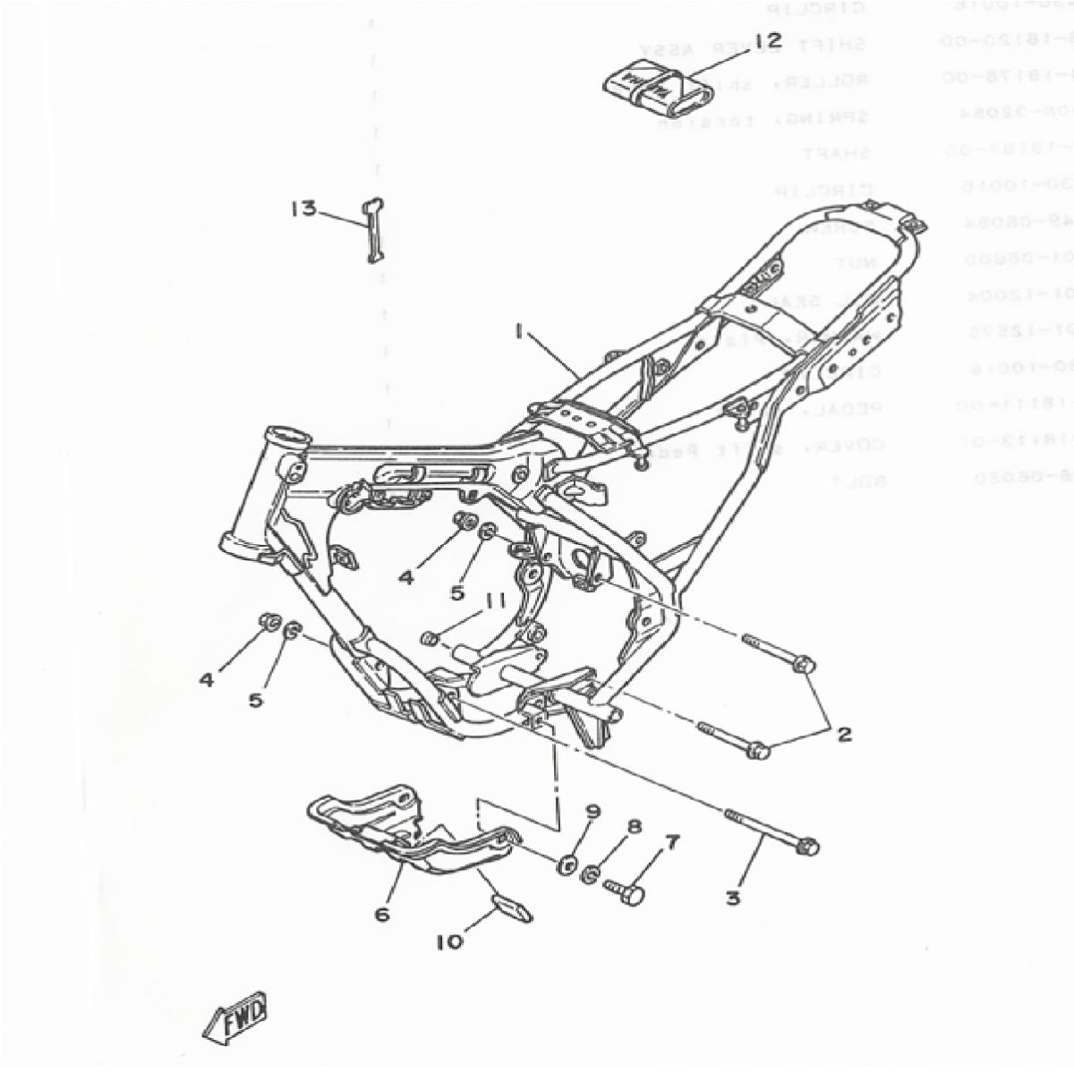 Cadre Yamaha DT-50 MX