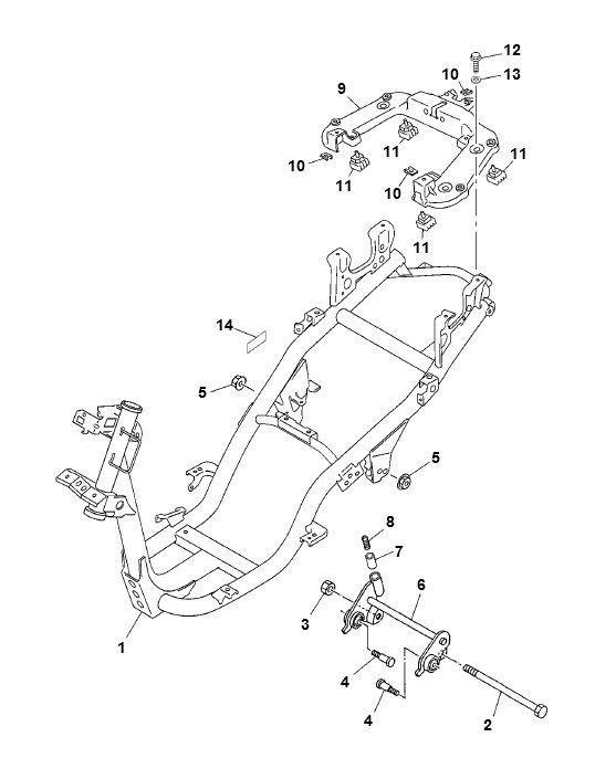 Cadre 2 temps Yamaha Neo (jusqu'en 2003)
