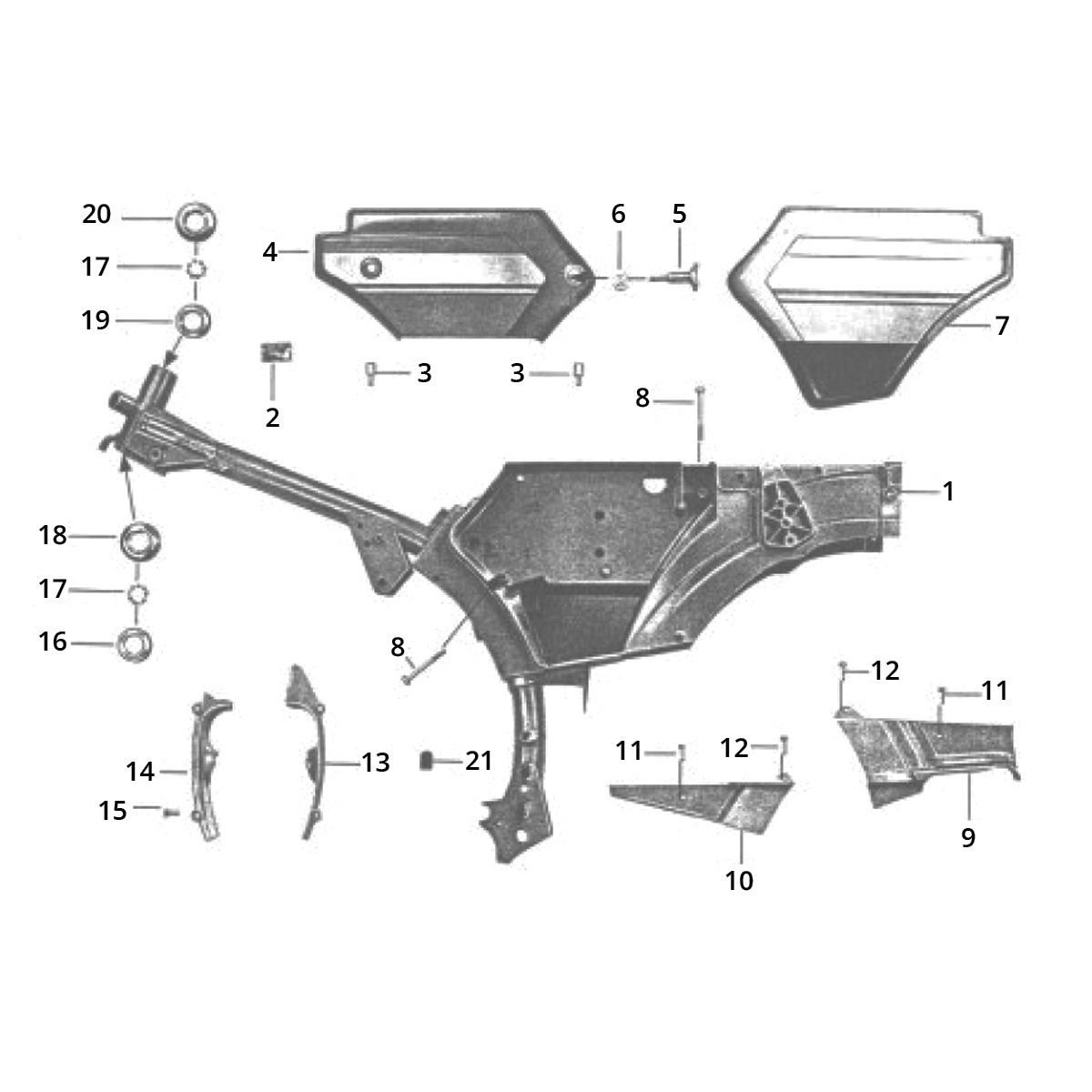 Cadre Zundapp GTS 50 517-40L0
