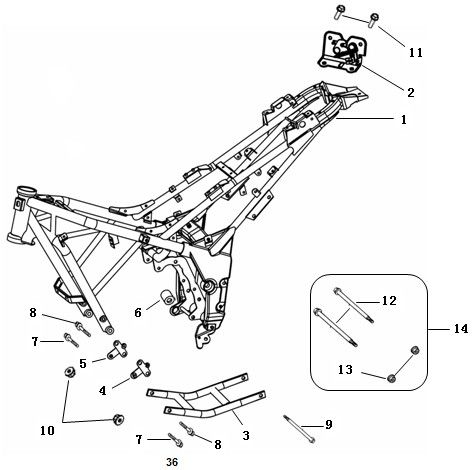 Pièces de cadre AGM Strada