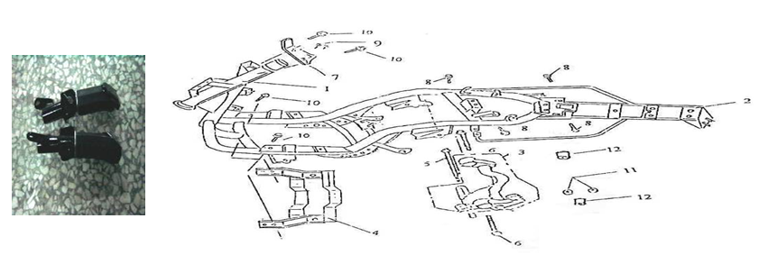 Pièces de cadre Berini Bella Milano 125cc