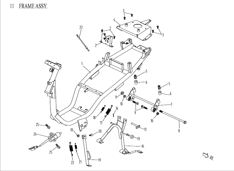 Pièces de cadre China Venom white