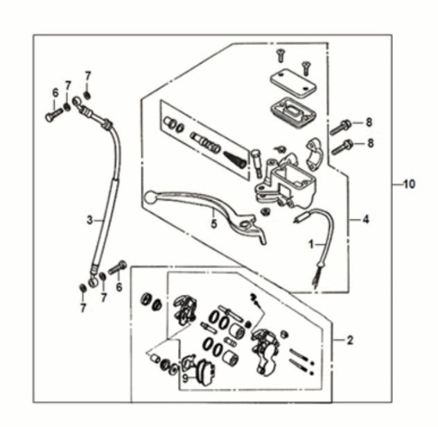 Front brake master cylinder Sym Crox 50 E5