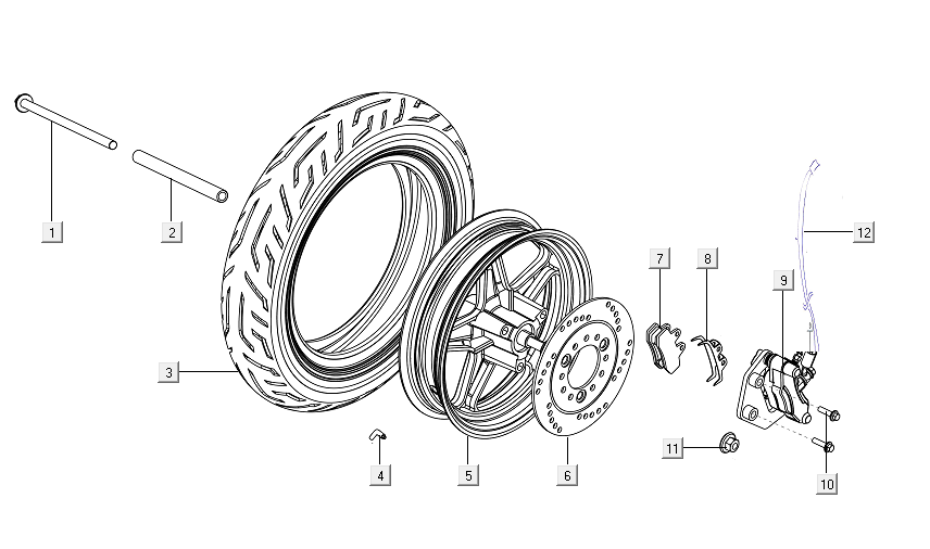 Roue avant - frein Niu M+ sport