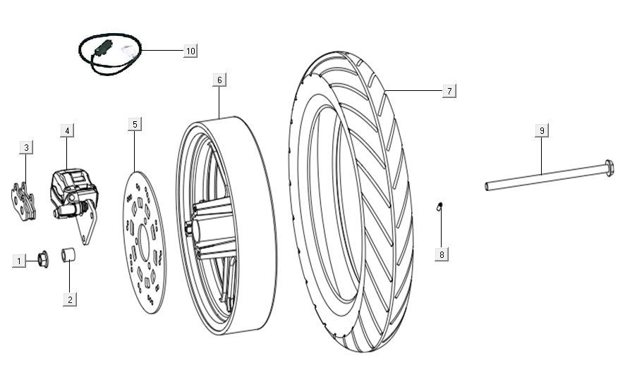 Roue avant - frein Niu N-GT