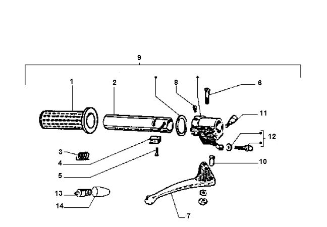 Accélérateur Vespa Ciao 2 temps