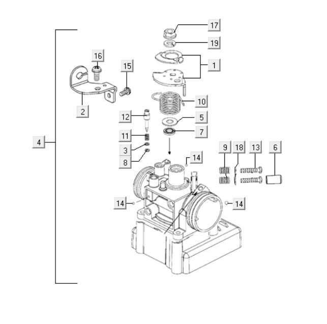 Accélérateur Kymco Downtown 125i