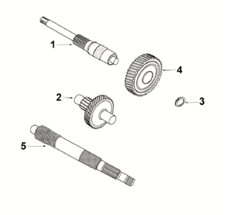 Gearbox - kickstarter Peugeot Django 125 EFI E5 2021-2022