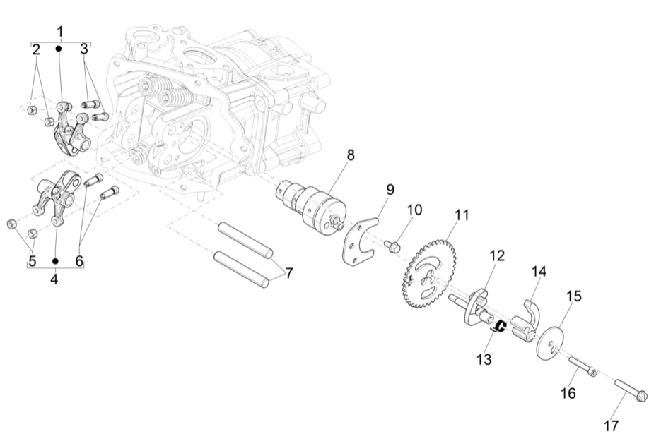 Support d'équilibrage de groupe Piaggio Beverly 300 4T 4V HPE ABS E5 2021-2022 (EMEA)
