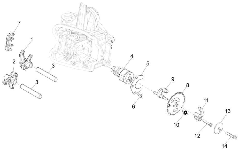 Équilibre et soutien du groupe Piaggio MP3 350 Maxi sport E4 ABS 2018-2020 (EMEA)