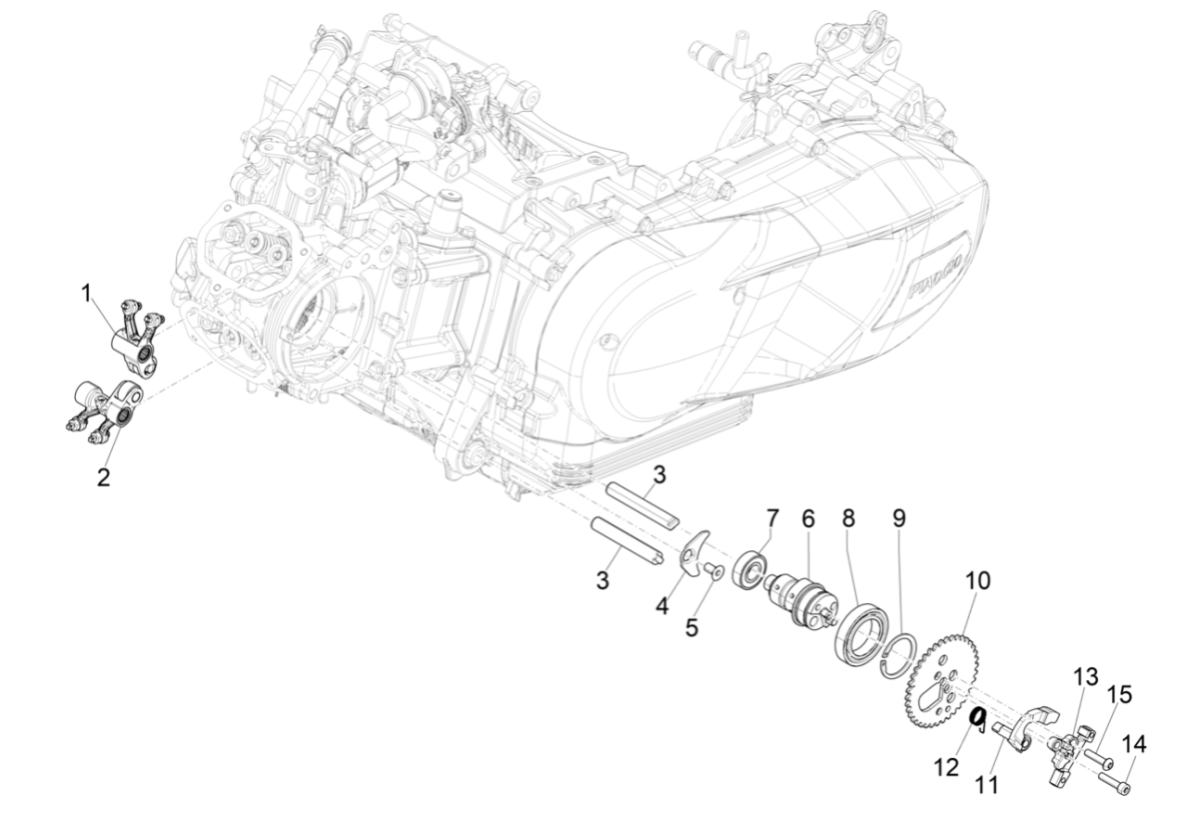 Support d'équilibrage de groupe pour Piaggio Medley 125 ABS E5 2021-2022 (EMEA)