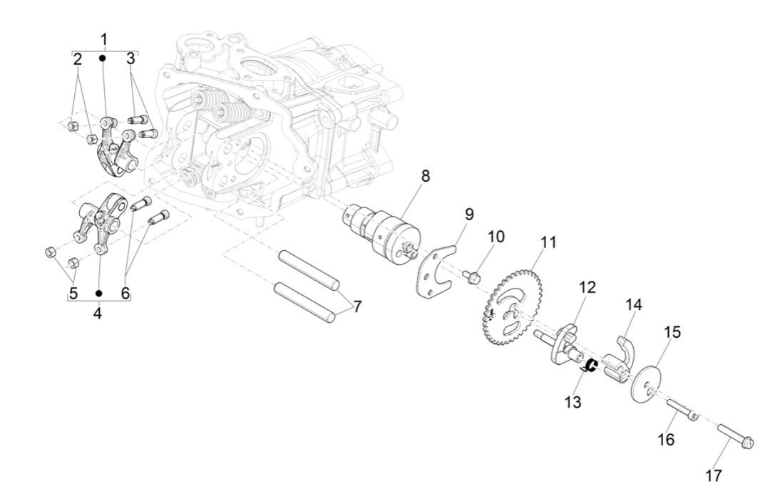 Support d'équilibrage de groupe Piaggio MP3 300 HPE/300 HPE SPORT E5 ABS 2020-2022 (EMEA)