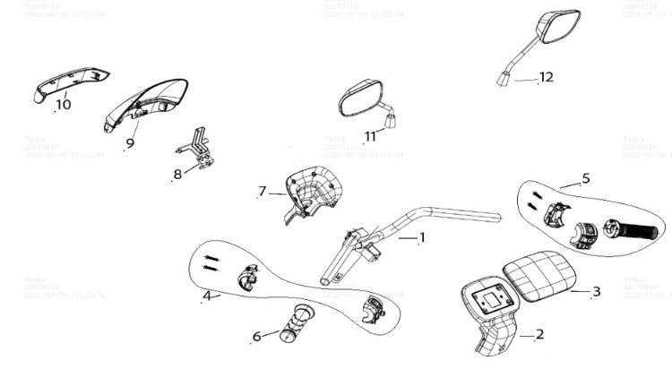 Couvre-poignée Yadea E8S