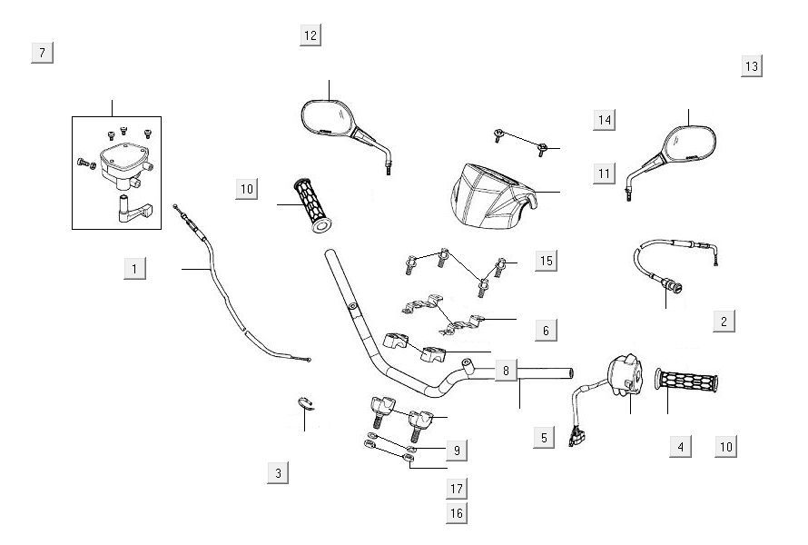 Pièces de direction Kymco MXU 300