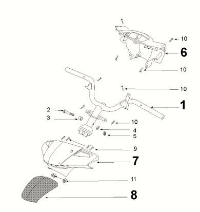 Couvre-volants - Volant Peugeot Kisbee 4 temps Euro 5 Icy White (F8)