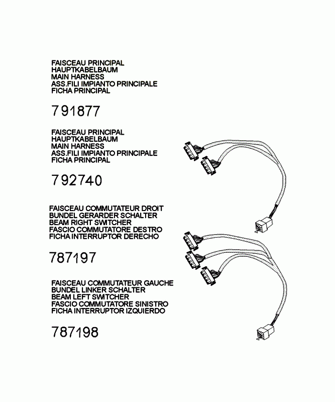 Connecteur de faisceau Peugeot Django origine