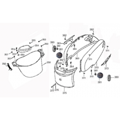 Coffre à casque - Carénages latéraux Pronto San Remo 50 4T AC brun