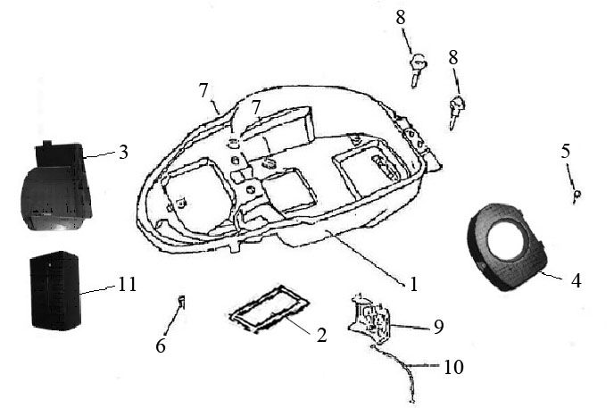 Plateau pour casque Turbho RG50 crème