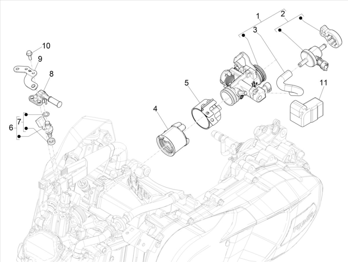 Admission Piaggio Medley 125 4T IE ABS E4 2016-2019 (EMEA)