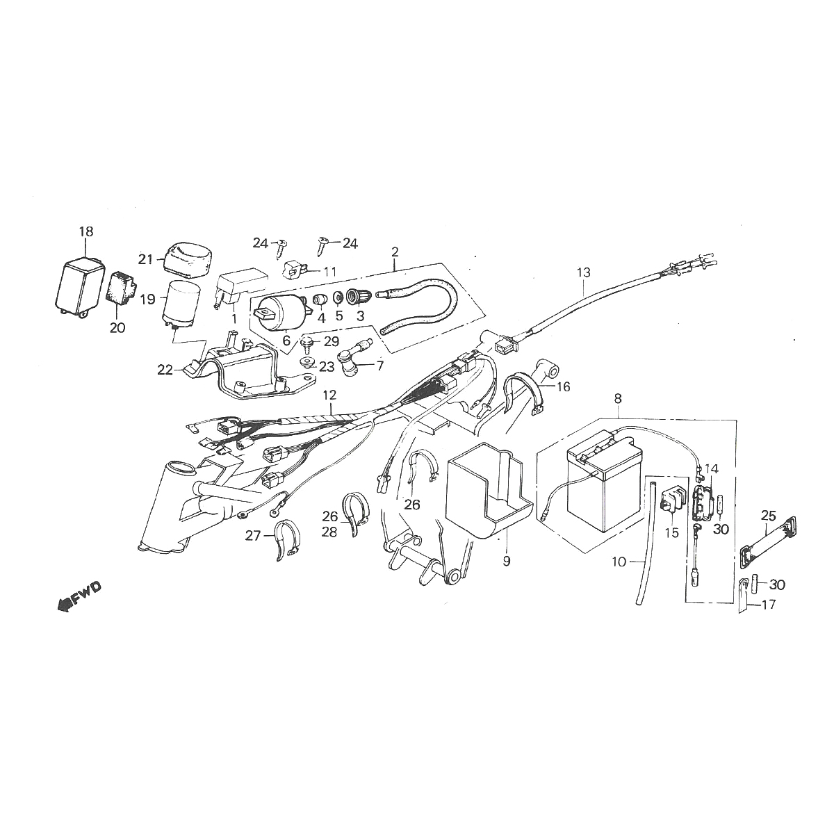 Faisceau de câbles Honda MT50
