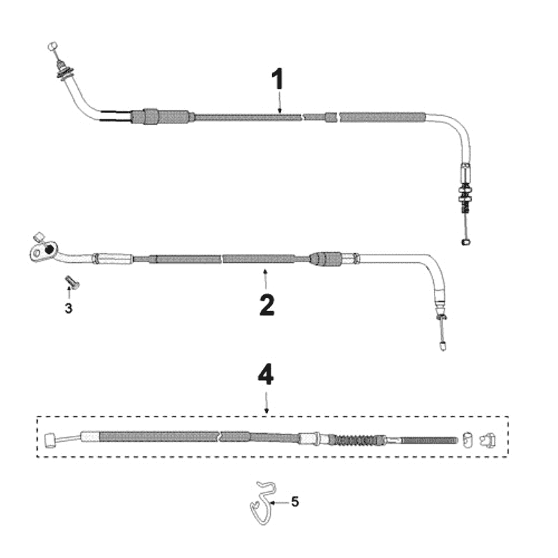 Câbles Peugeot Kisbee marron