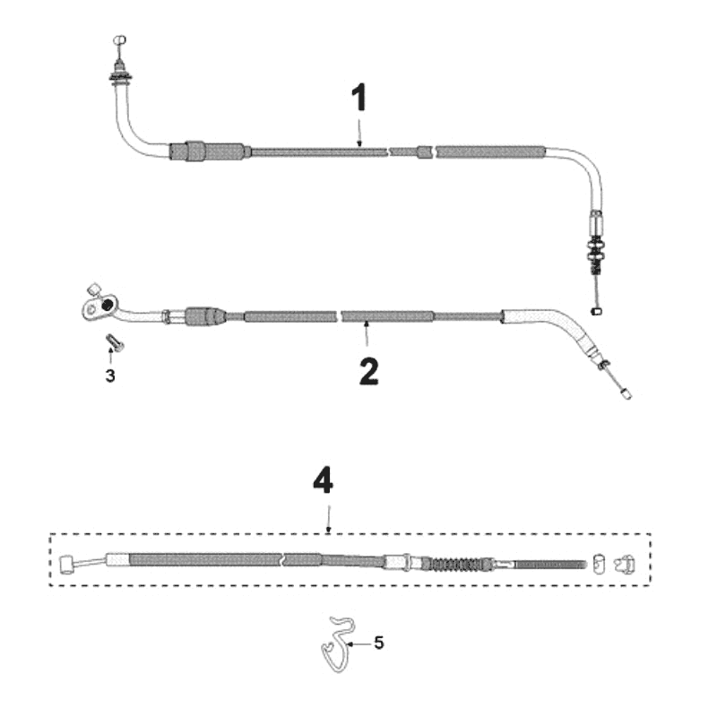 Câbles Peugeot Speedfight 3 4 temps noir