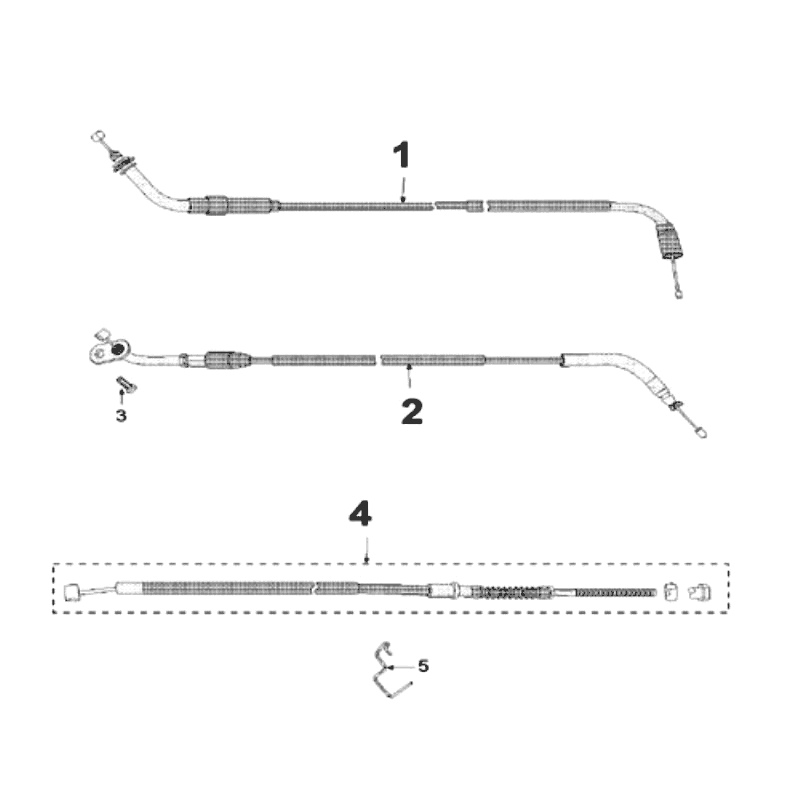 Câbles Peugeot Speedfight 3 AC gris