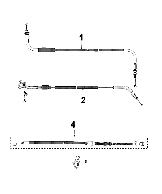 Câbles Peugeot Speedfight 4 4 temps Bleu/Noir