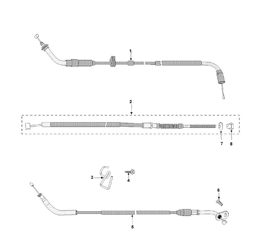 Câbles Peugeot Vivacity 3 4 temps