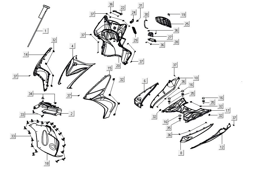 Carénage Agility 16
