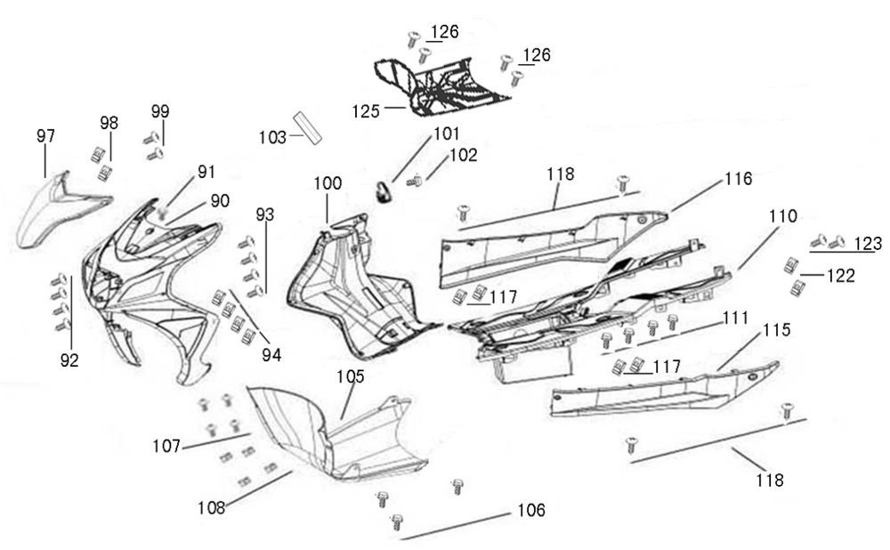 Carénage AGM R8 50 4T AC titane