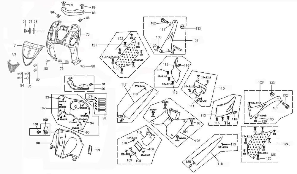 China Retro Extra noir mat-Kapdelen China Retro Extra mat zwart