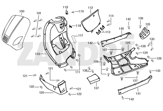 Capdelen BTC Riva Sport bleu foncé