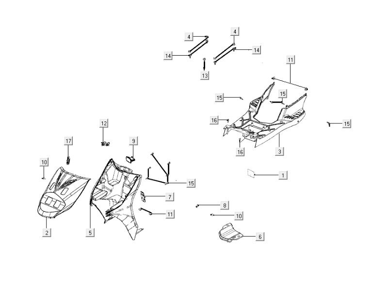 Kapdelen Kymco Carry injection 4 temps euro4 blanc