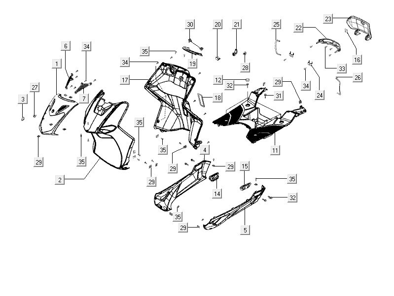 Kymco City 16' 4 temps gris foncé