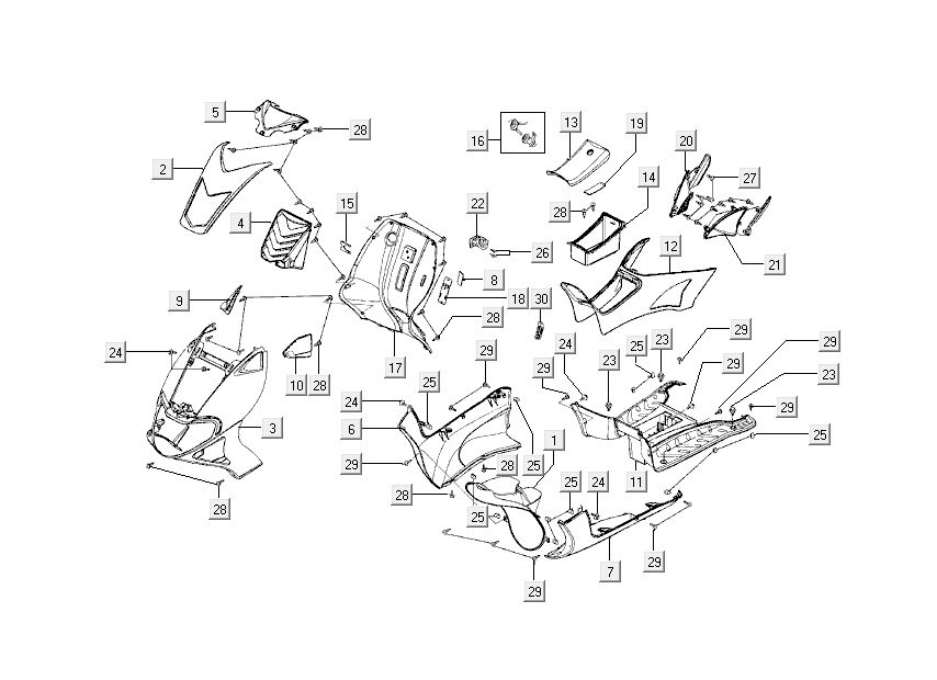 Capdelen Kymco Super9 ac o.m 2 temps Sports Bleu