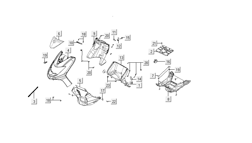 Kapdelen Kymco VP50i injection euro 4 tecno argent