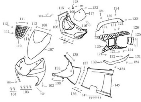 Capuchons Vom Streetline rouge