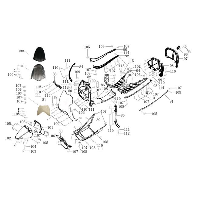 Pièces de capuchon pour AGM Veterano gris mat