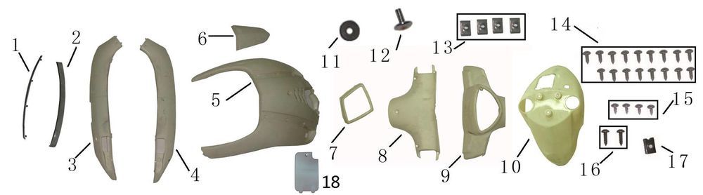 Pièces de capot pour China E Nano