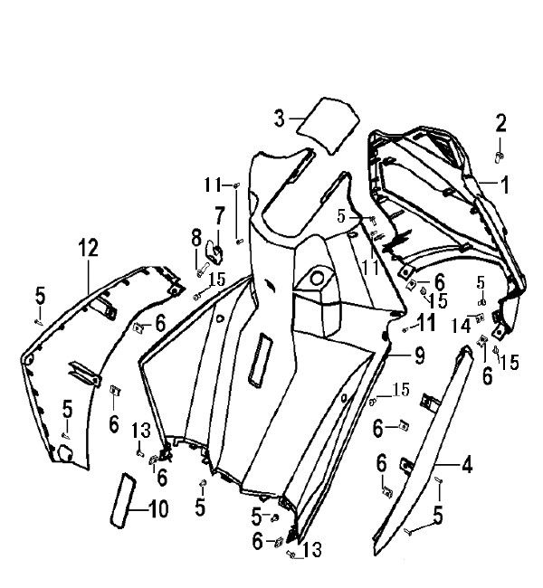 Pièces de capot pour Generic Xor noir 2009 2 temps
