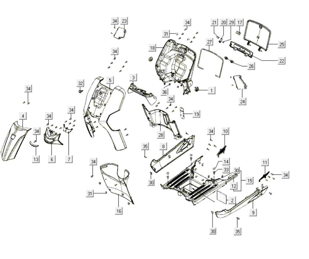 Coupes de cheveux avant Kymco Like 200i White