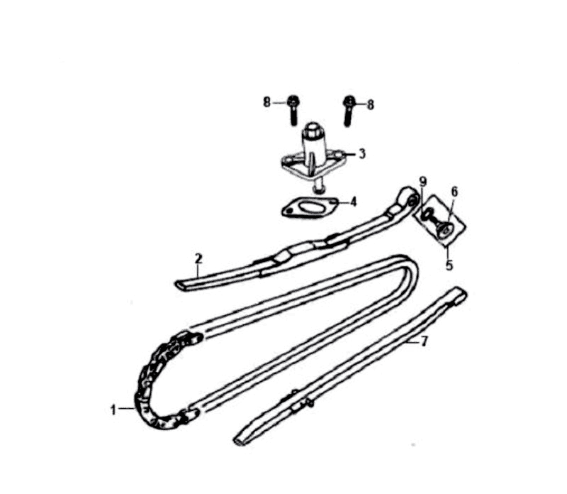 Guide-chaîne Sym Orbit (BU289) bleu