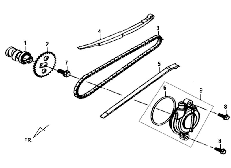 Guide-chaîne gris Sym Fiddle II (BK-7C)