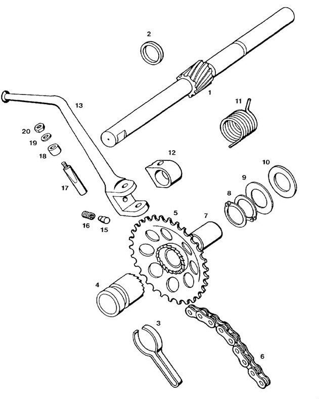 Kickstarter Tomos Standard Ex E-start 2 temps