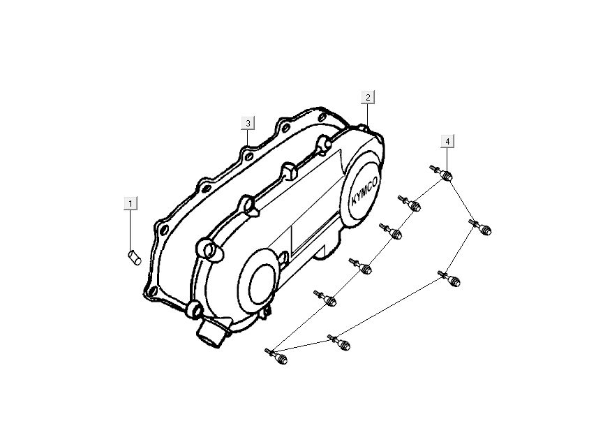 Capot Kickstarter Kymco Super9 ac om noir mat argent-partsproduct-Kickstarterkap-Kymco-Super9-ac-o.m-matzwart-zilver