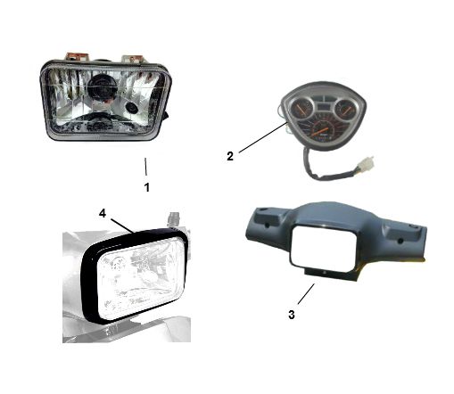 Compteur- Phare - Caches de guidon Riva Sport 50 4T VX 50S 4T AC