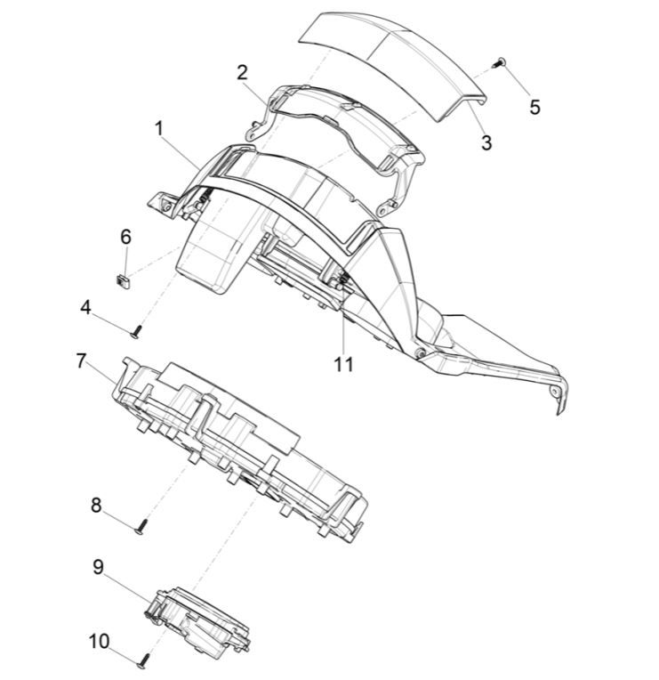 Compteur Piaggio MP3 300 HPE/300 HPE SPORT E5 ABS 2020-2022 (EMEA)