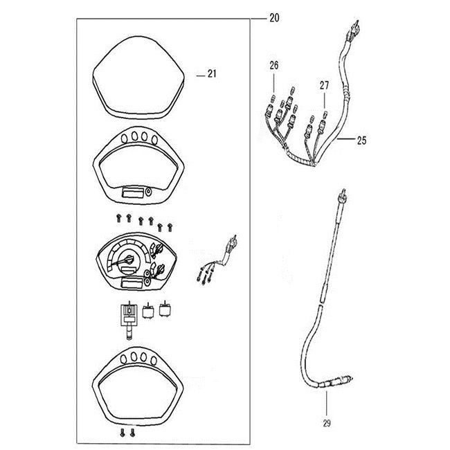 Compteur kilométrique - Cockpit AGM VX50i