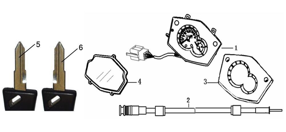 Compteur Generic Xor jaune 2009 2 temps
